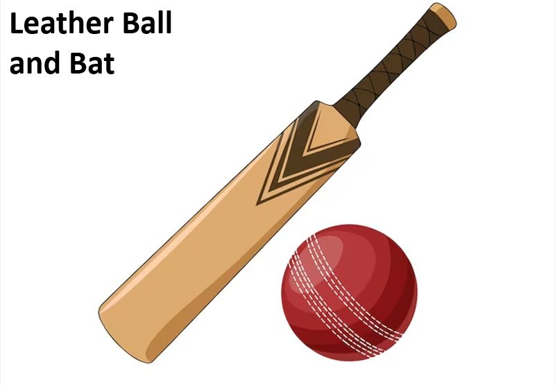 Leather Ball and Bat